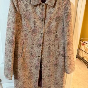 Elie Tahari Floral Patterned Trench Coat